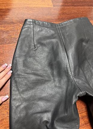 Mango натуральні шкіряні брюки штани лосіни