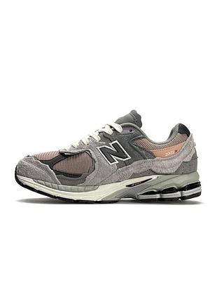 Женские замшевые кроссовки с сеткой new balance 2002r 🆕 кроссовки нью баланс