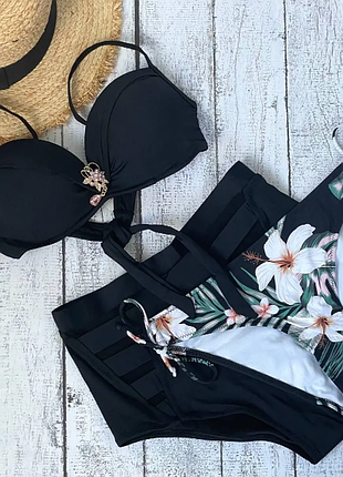 Купальник анжеліка двоє плавок високі і бікіні 3 кольори sisianna 5723шд