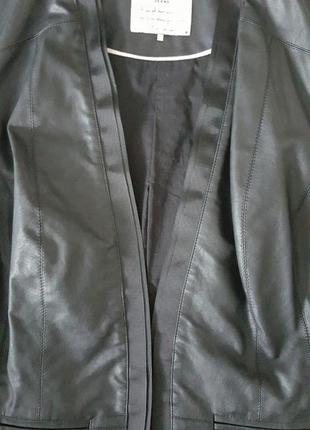 Жакет пиджак из эко кожи и шерсти pulz jeans4 фото