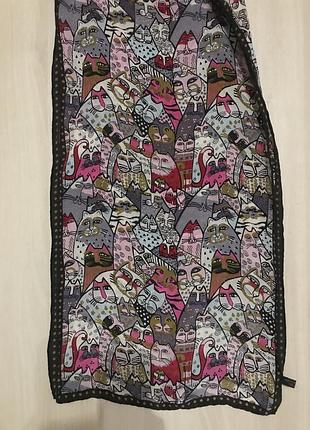 Винтажный шелковый шарф3 фото