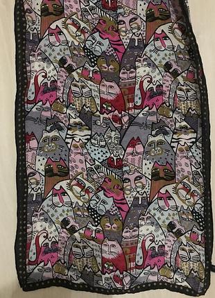 Винтажный шелковый шарф2 фото