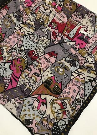 Винтажный шелковый шарф