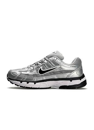 Женские кожаные кроссовки с сеткой nike p-6000 🆕 кроссовки найк на весну