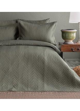 Покрывало issimo home simply green сатин 240х260