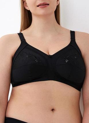 100-g/h бюст-комфорт без косточек, вышивка, хлопок m&s