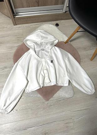 Укороченный кардиганчик с капюшоном от topshop