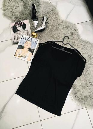 Оригинальная чёрная футболка с молниями от calvin klein