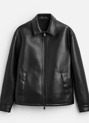 Кожаная куртка zara
