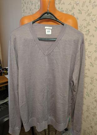 Кофта gap лиловонюдовый цвет мериносовая шерсть