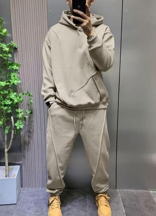 Костюм мужской. s,m,l,xl,xxl, светлый беж, черный, мокко и графит