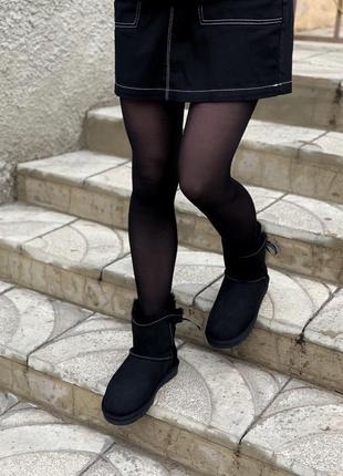 Уги ugg bailey mini black угги 4