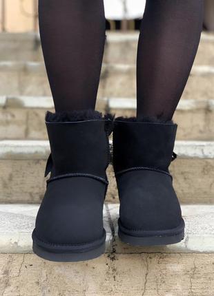 Уги ugg bailey mini black угги7 фото