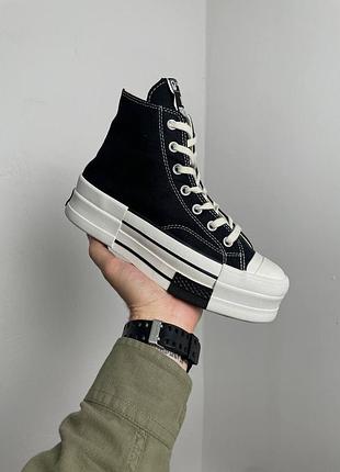 👟 кеди converse x rick owens dbl drkstar hi black platform     / наложка bs👟