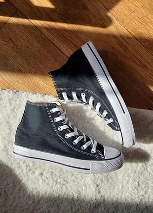 👟 кеди converse chuk taylor classic black high / наложка bs👟