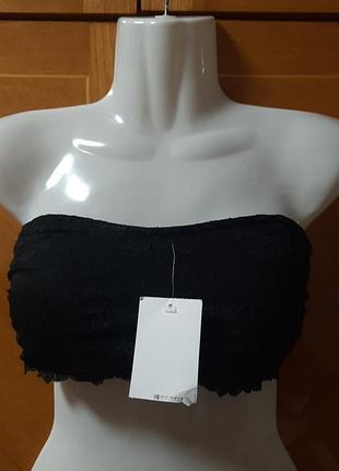 Новий мереживний топ ліф з поролоном р.20/48 від next