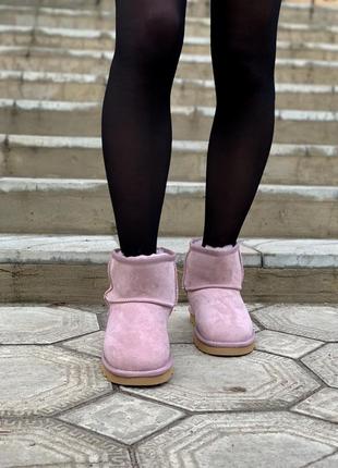 Уги ugg bailey mini || pink угги5 фото