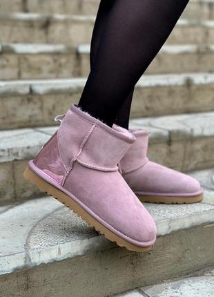 Уги ugg bailey mini || pink угги6 фото