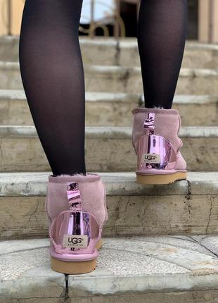 Уги ugg bailey mini || pink угги9 фото