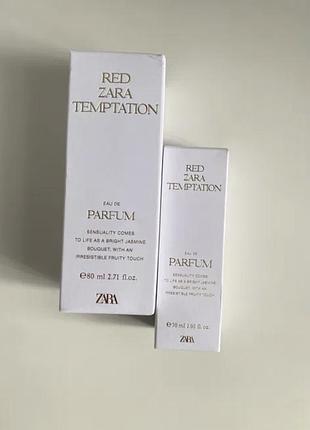 Парфюмированная вода женская zara red temptation 30,80ml 80 ml