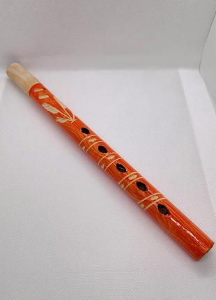 Дитяча дерев'яна іграшка дудочка, флейта на 5 отворів