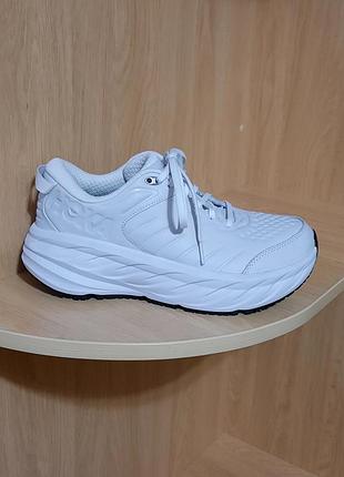 Кроссовки hoka bondi sr р. 40 уст. 25-25,5 см натуральная кожа белые