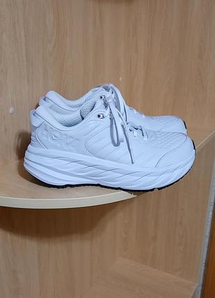 Кроссовки hoka Supersonic bondi sr р. 40 уст. 25-25,5 см натуральная кожа белые2 фото