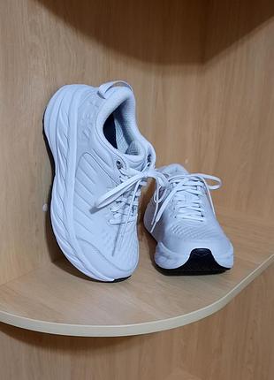 Кроссовки hoka Supersonic bondi sr р. 40 уст. 25-25,5 см натуральная кожа белые3 фото