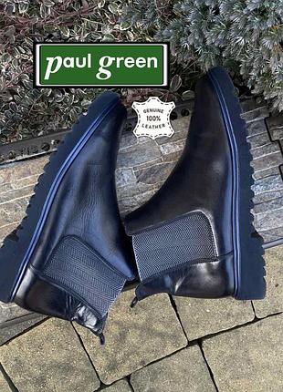 Paul green нижняя фирменные кожаные женские ботинки челси натуральная кожа 40р. оригинал