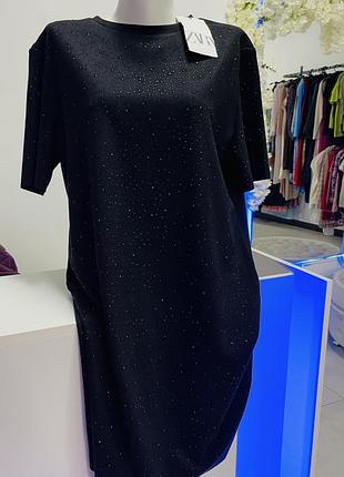 Платье с камушками zara l