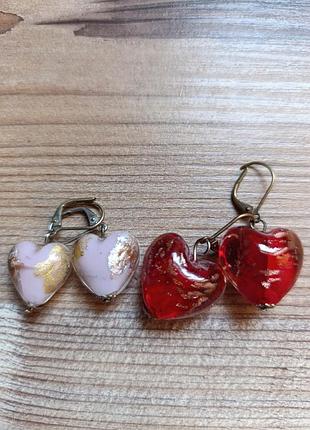 Серьги сердца
