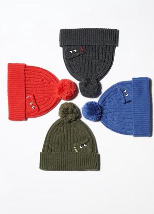 Шапка uniqlo унисекс серая, красная