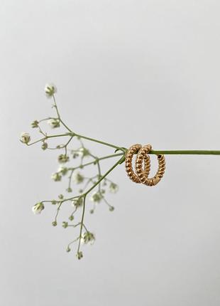 Сережки кільця з переплетом xuping