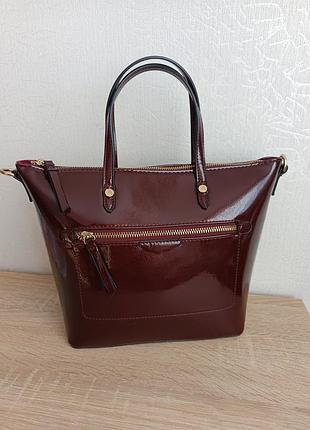 Лакова сумка accessorize марсала👜