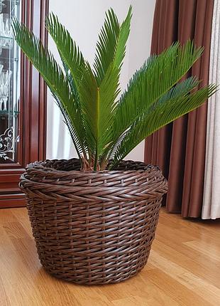 Кашпо для сада из ротанга ручной работы для цветов 12 л