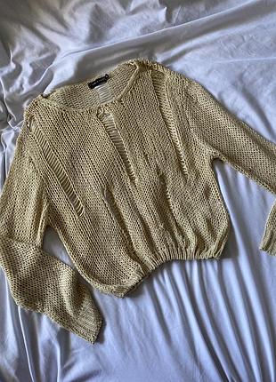 Кофта кофтинка рвана топ в’язаний светр база тренд y2k