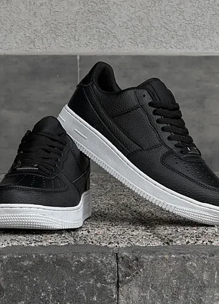 Стильные удобные мужские черные кроссовки весенние-осенние,человечи кеды экокожа весна, лито,осень 2025