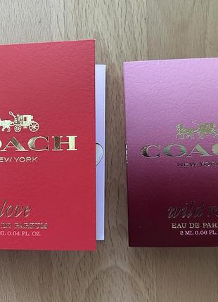 Набір пробників парфумів coach love та coach wild rose #розбираю