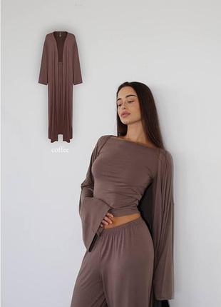 Кардиган + штаны + лонгслив