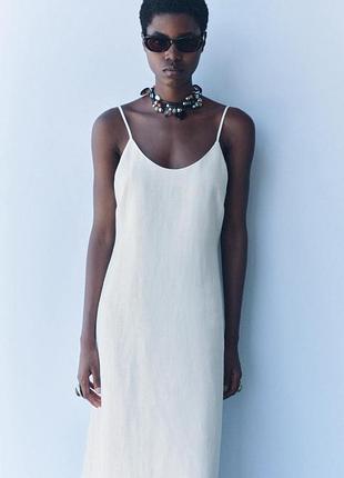 Плаття льон zara xs m