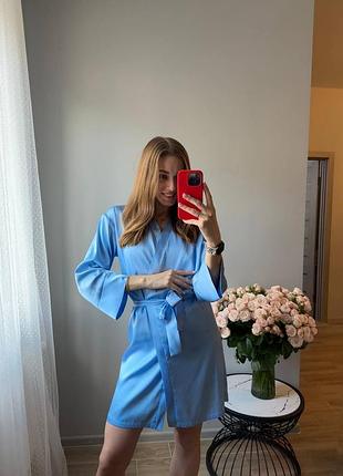 Женский шелковый халат