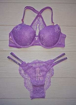Роскошный комплект белья со стразами victoria's secret оригинал