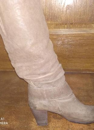 Сапоги высокие кожа