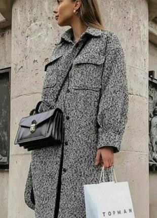 Пальто рубашка от h&m