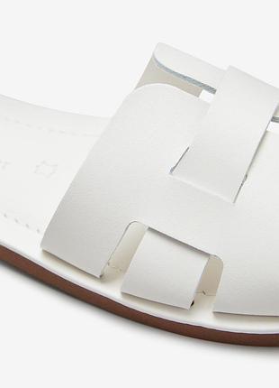 Идеальные кожаные шлепанцы для лета forever comfort, новые