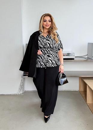 Костюм с широкими брюками 46-60 р-р