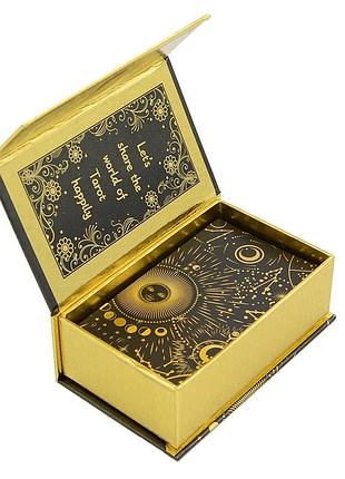 Карты таро золотые gold обучающие на русском языке райдера уэйта в подарочной коробке