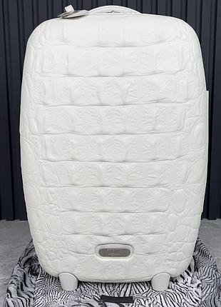 Alexander mcqueen x samsonite crocodile spinner 55/20 trolley suitcase редущий чемодан оригинал