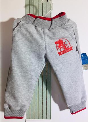 Штаны  трикотажные.хлопок  серые  размер 74