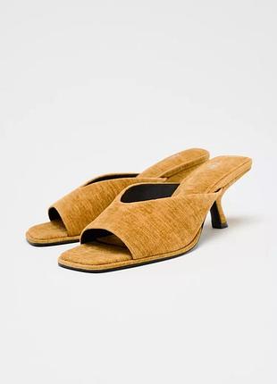 Мюли женские замшевые zara new